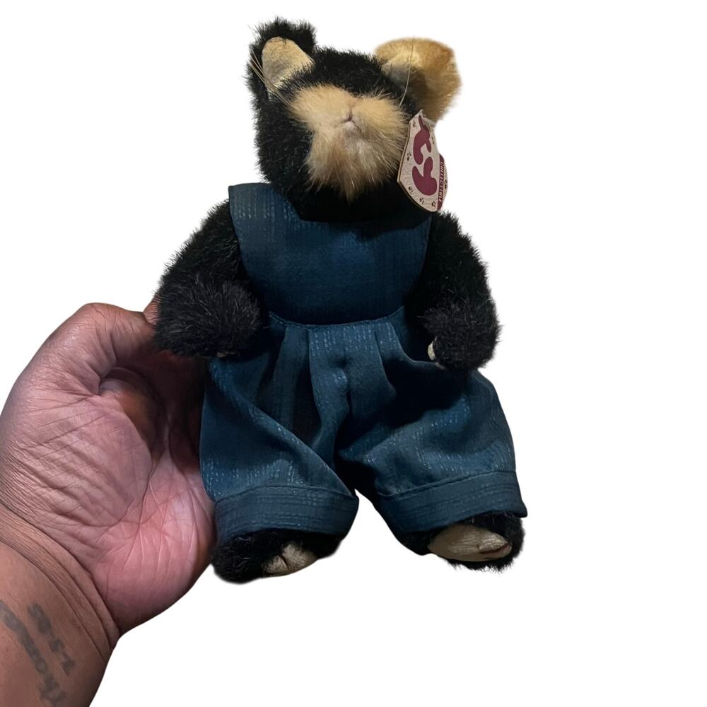 1993 Ty Attic Treasures Collectibles Purrcy Kitty Cat Plush in Romper w/ Tag